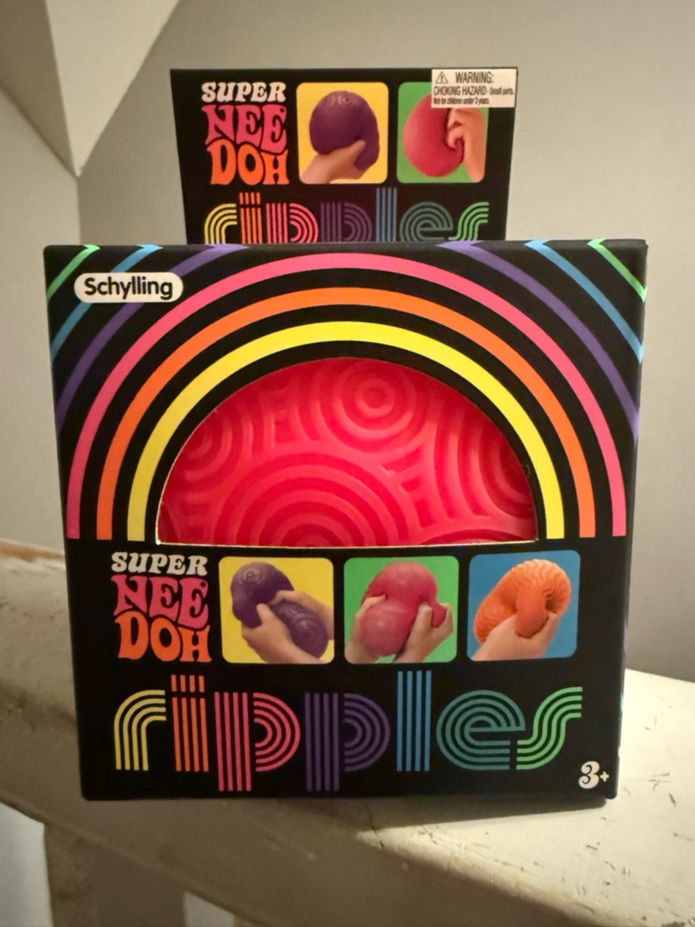 Schylling Super NeeDoh Ripples XL Pink Giant Sensory Squishy Fidget Ball NIB - Picture 5 of 5
